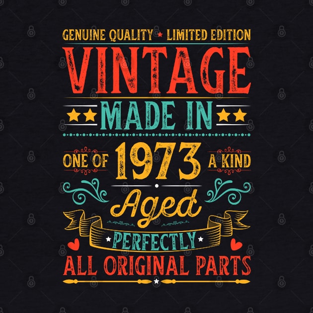 Vintage Made In 1973 Birthday by busines_night